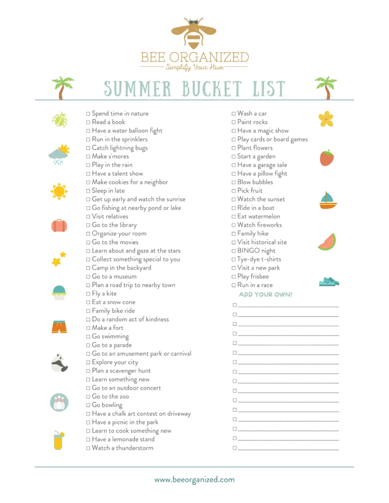 Summer Bucket List 2025